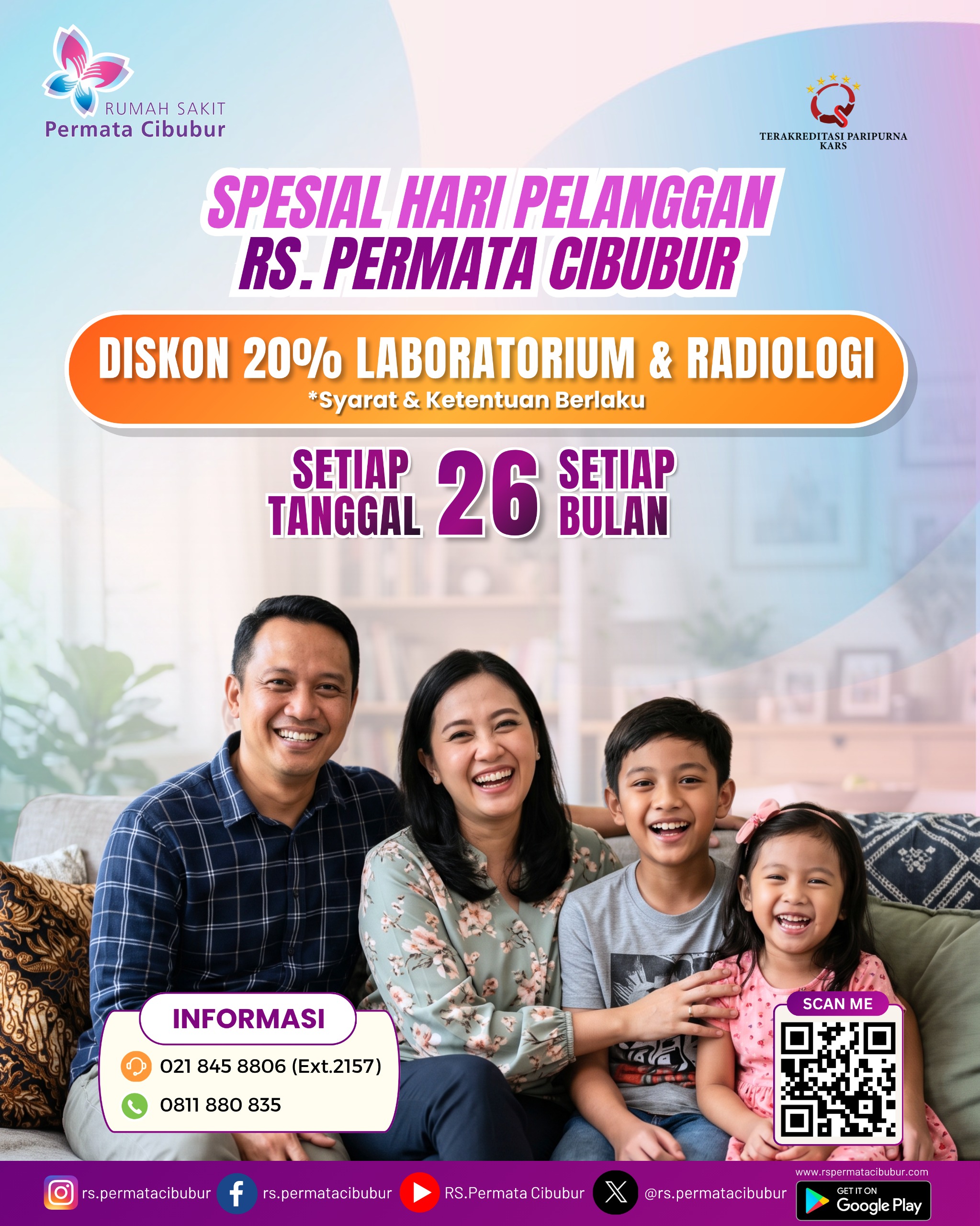 DISKON 20% untuk layanan Laboratorium & Radiologi di RS Permata Cibubur image